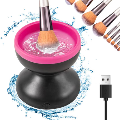 BRUSHGLOW  Portable USB Makeup Brush Cleaner Machine Silicone Electric Cosmetic Brushes Clean Dryer Tool Automatic Wash Makeup Tools